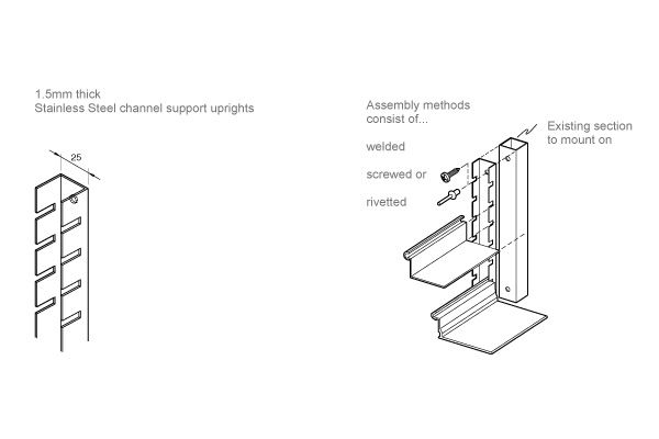 Aluminium Tray Slide Components